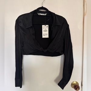Zara Black Crop Top